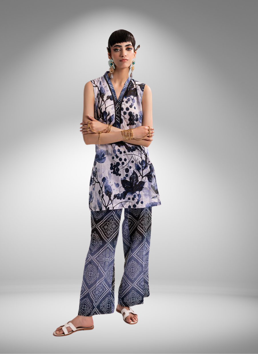 Midnight Botanical Printed Ensemble