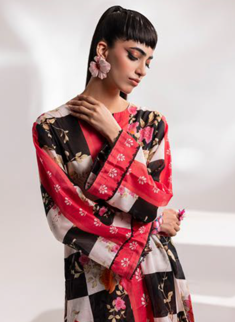 Scarlet Mosaic Digital Print Ensemble