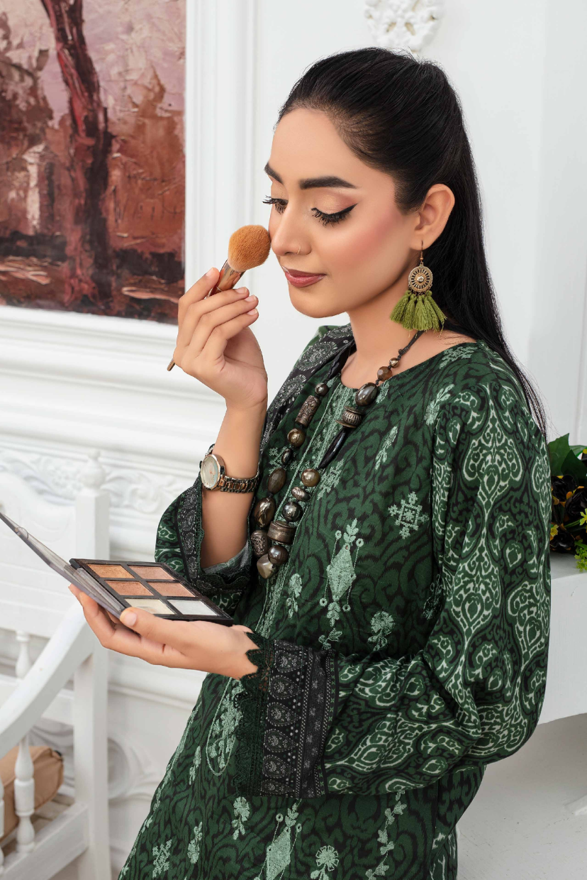 Linen Luxe | 3PC Embroidered & Printed Linen Ensemble