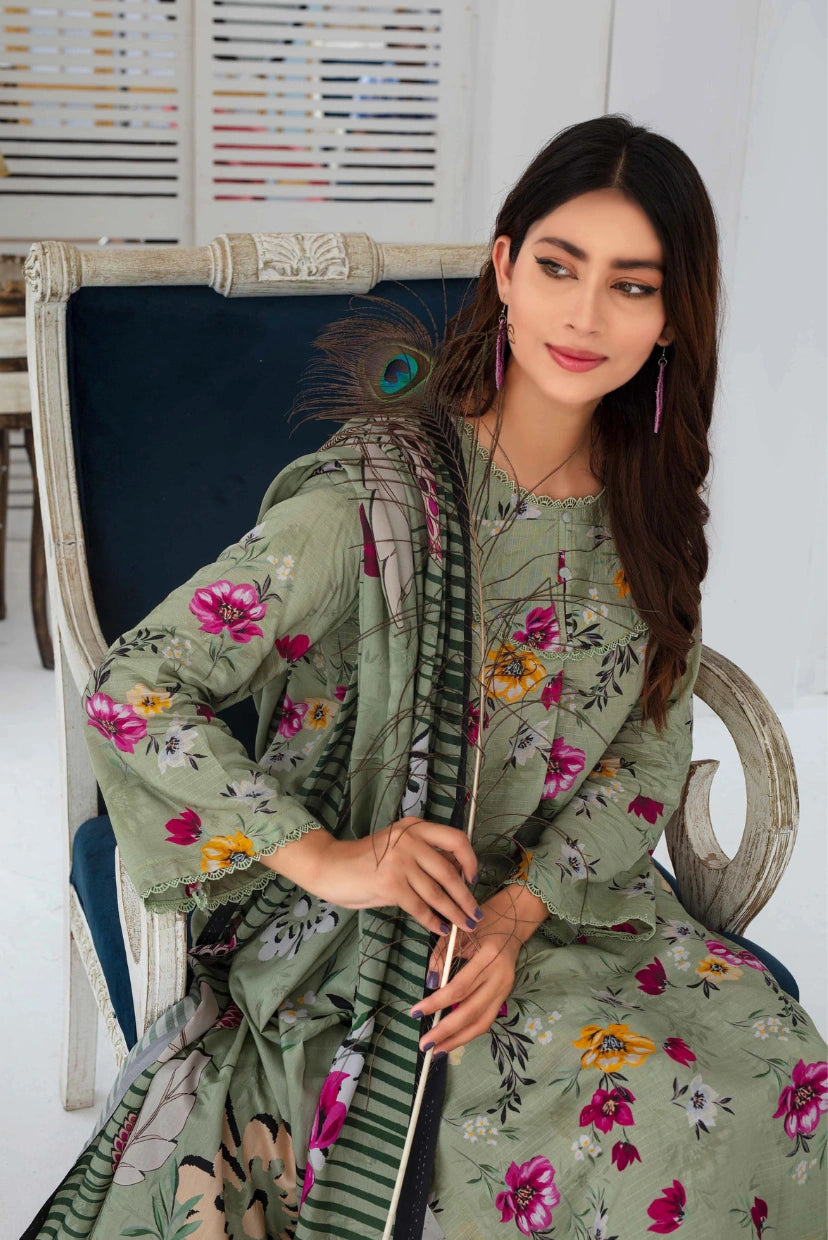 Garden Glory – Digital Print 3PC Viscose Suit