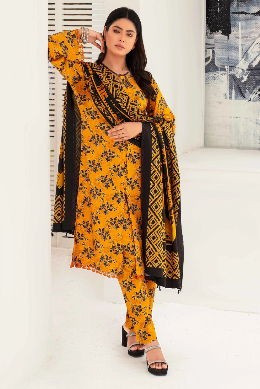 Floral Charm – 3PC Viscose Digital Print Suit