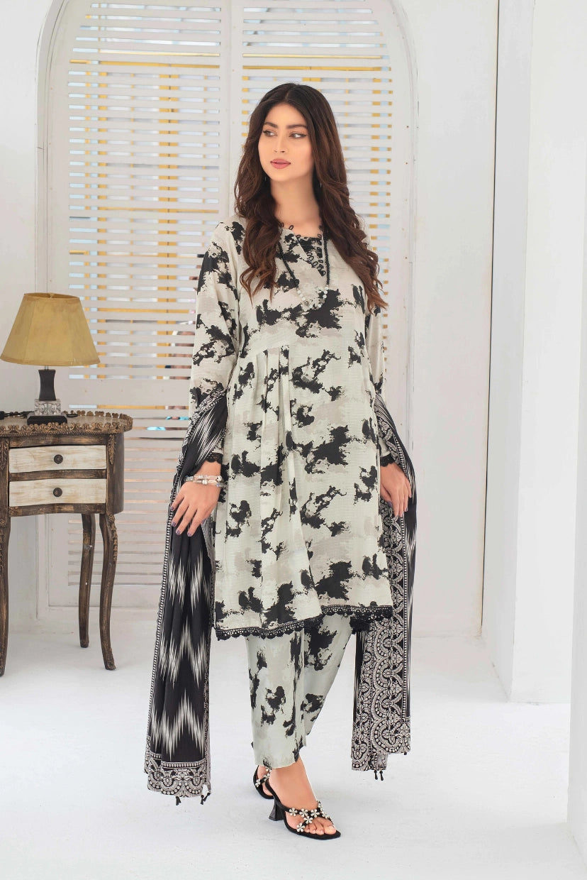 Garden Glory – Digital Print 3PC Viscose Suit