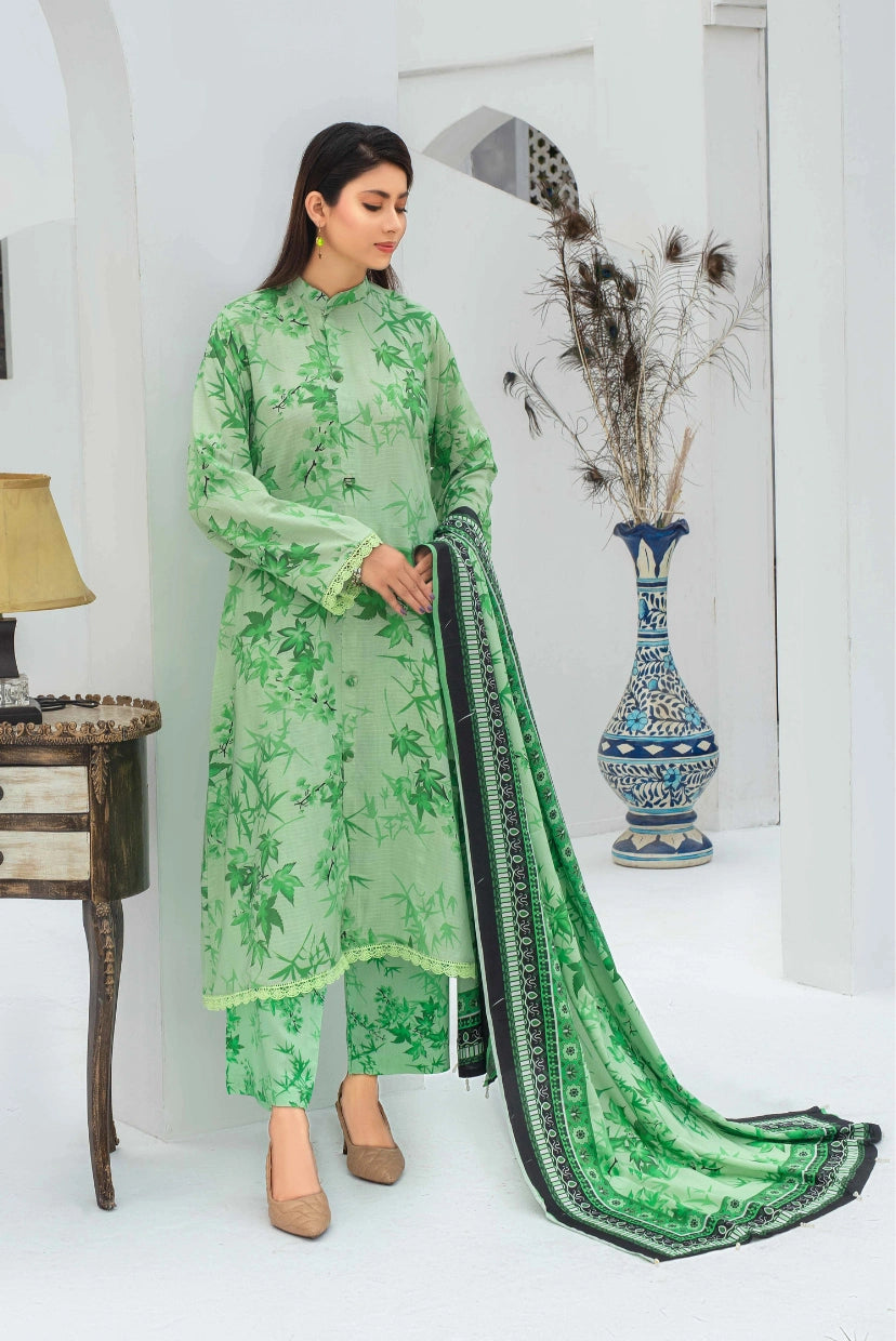 Floral Charm – 3PC Viscose Digital Print Suit
