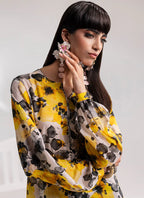 Floral Fusion Kurta Set with Paisley Trousers