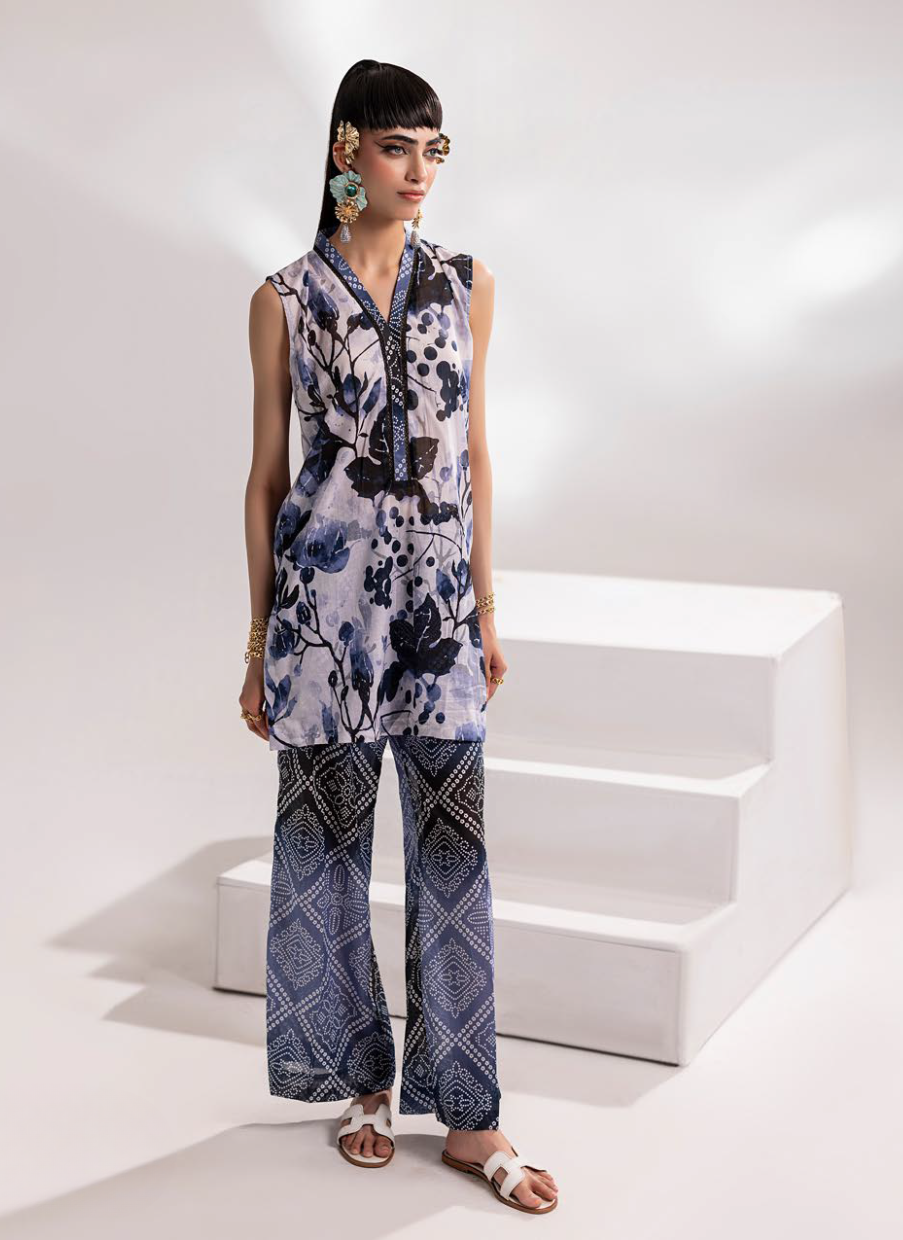 Midnight Botanical Printed Ensemble
