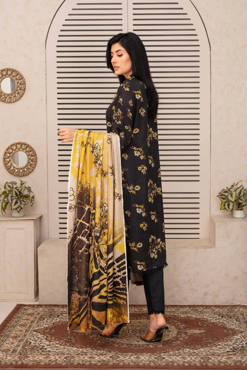 VOL II | Elegant Digital Printed Slub Linen 3-Piece Suit