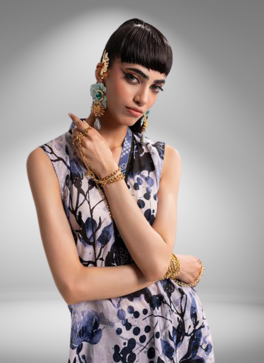 Midnight Botanical Printed Ensemble