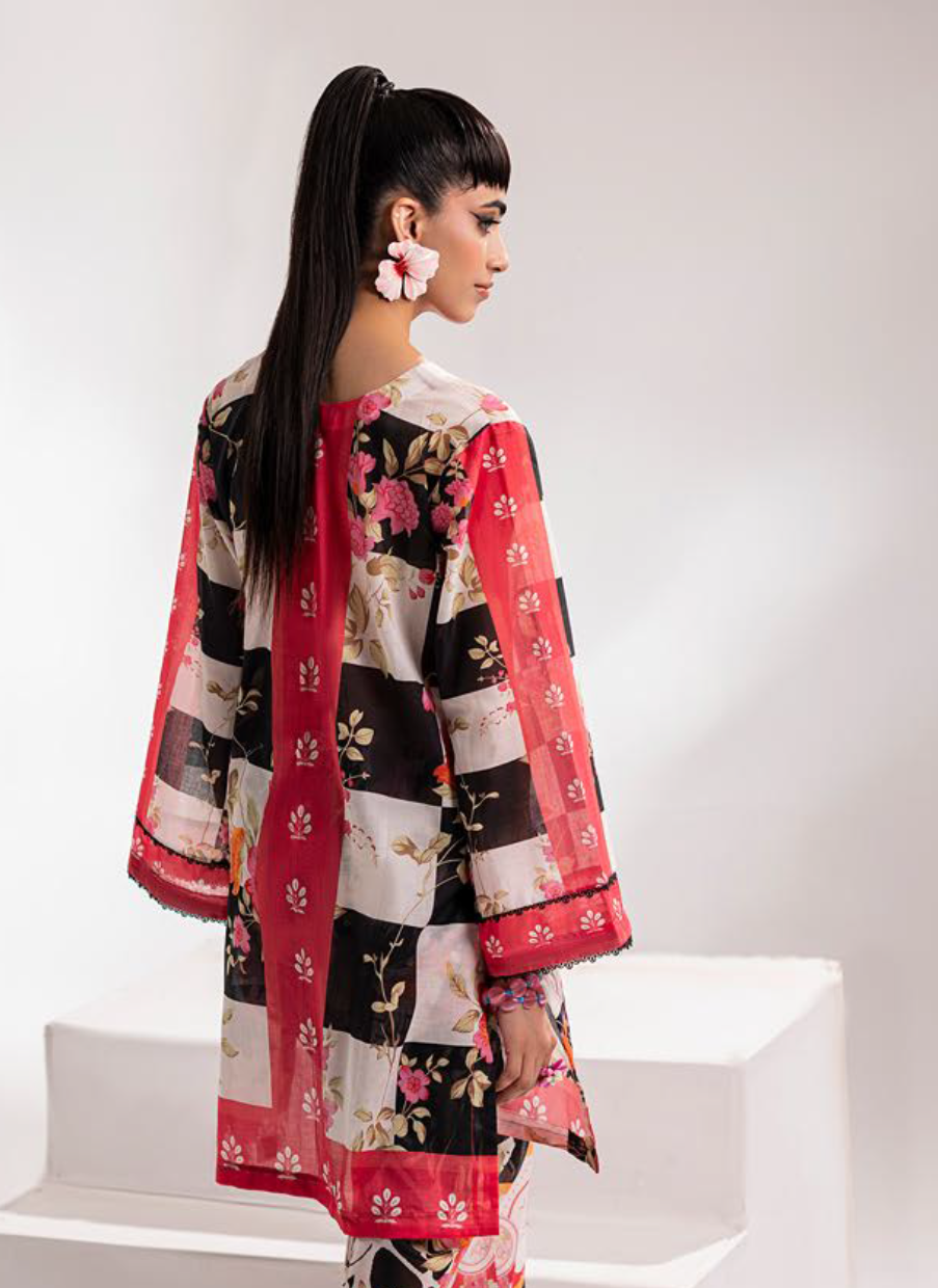 Scarlet Mosaic Digital Print Ensemble