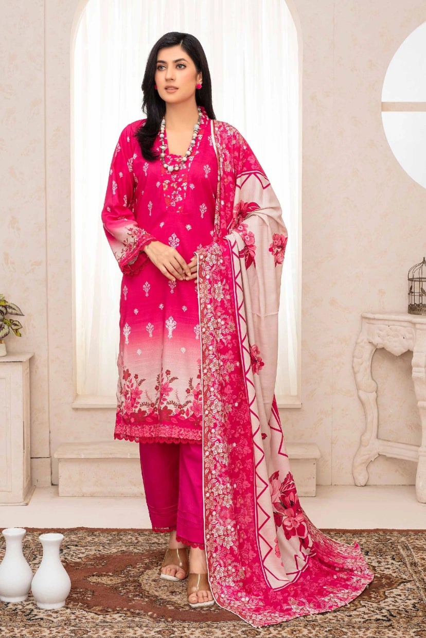 Premium Digital Printed Slub Linen 3-Piece Suit