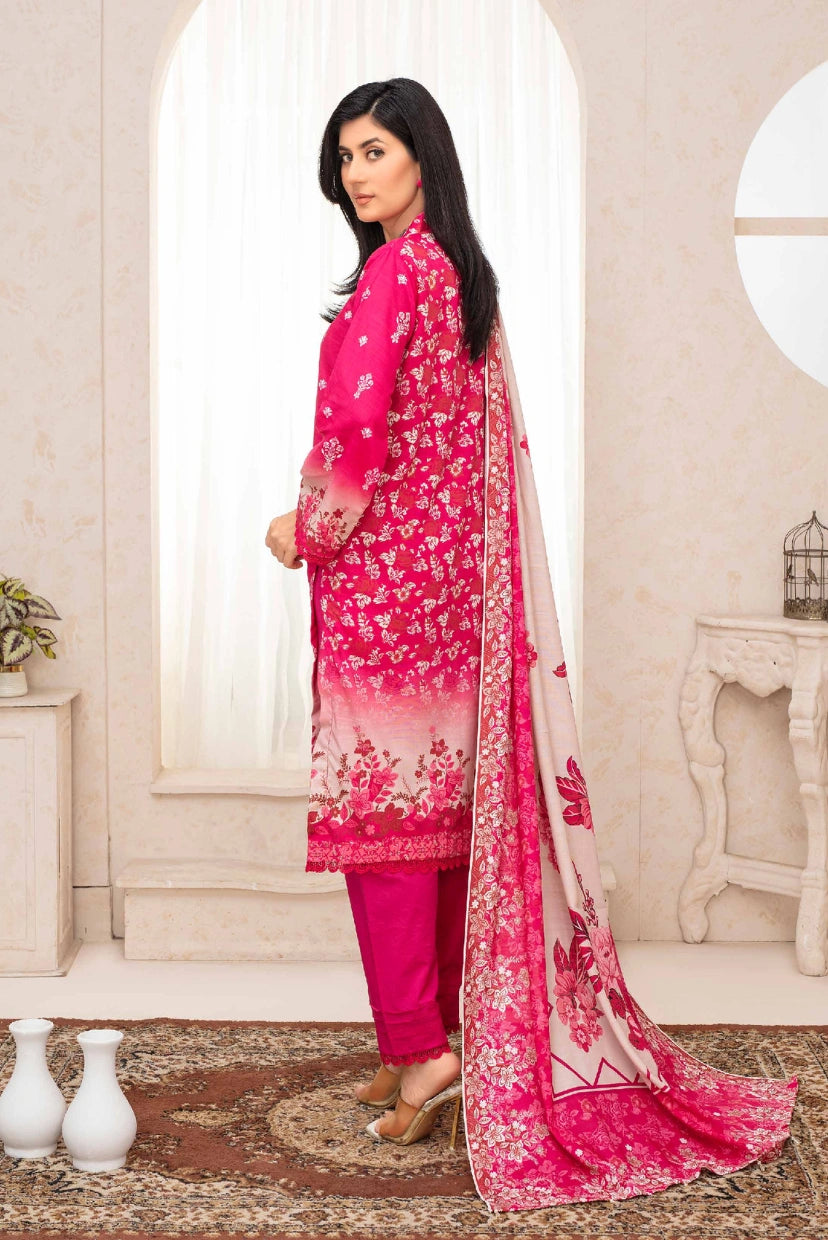 Premium Digital Printed Slub Linen 3-Piece Suit