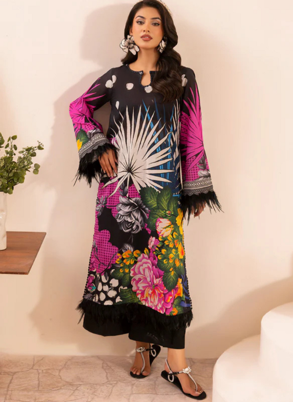 Midnight Bloom – Luxe Digital Printed Shirt