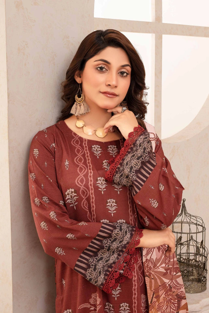 VOL II |  Digital Printed Slub Linen 3-Piece Suit