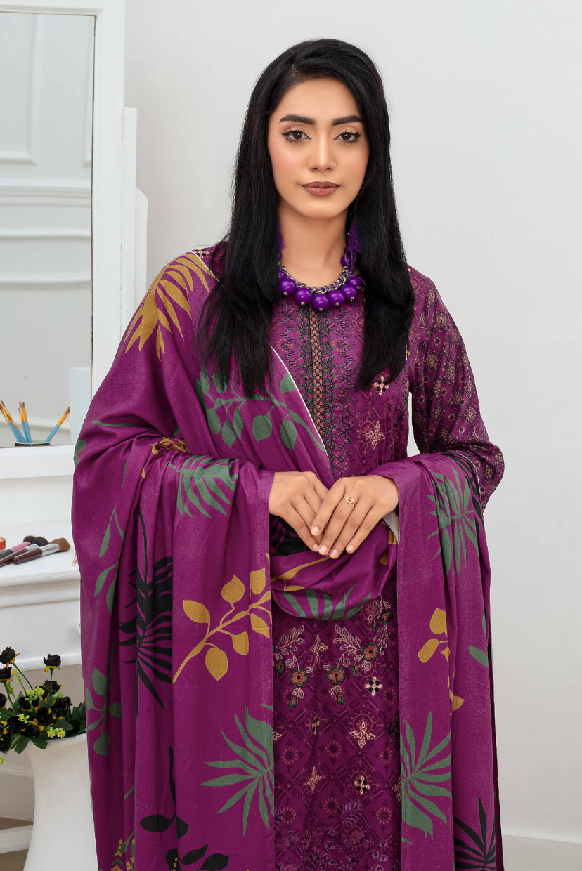 Timeless Grace | Embroidered Dora Linen | 3PC