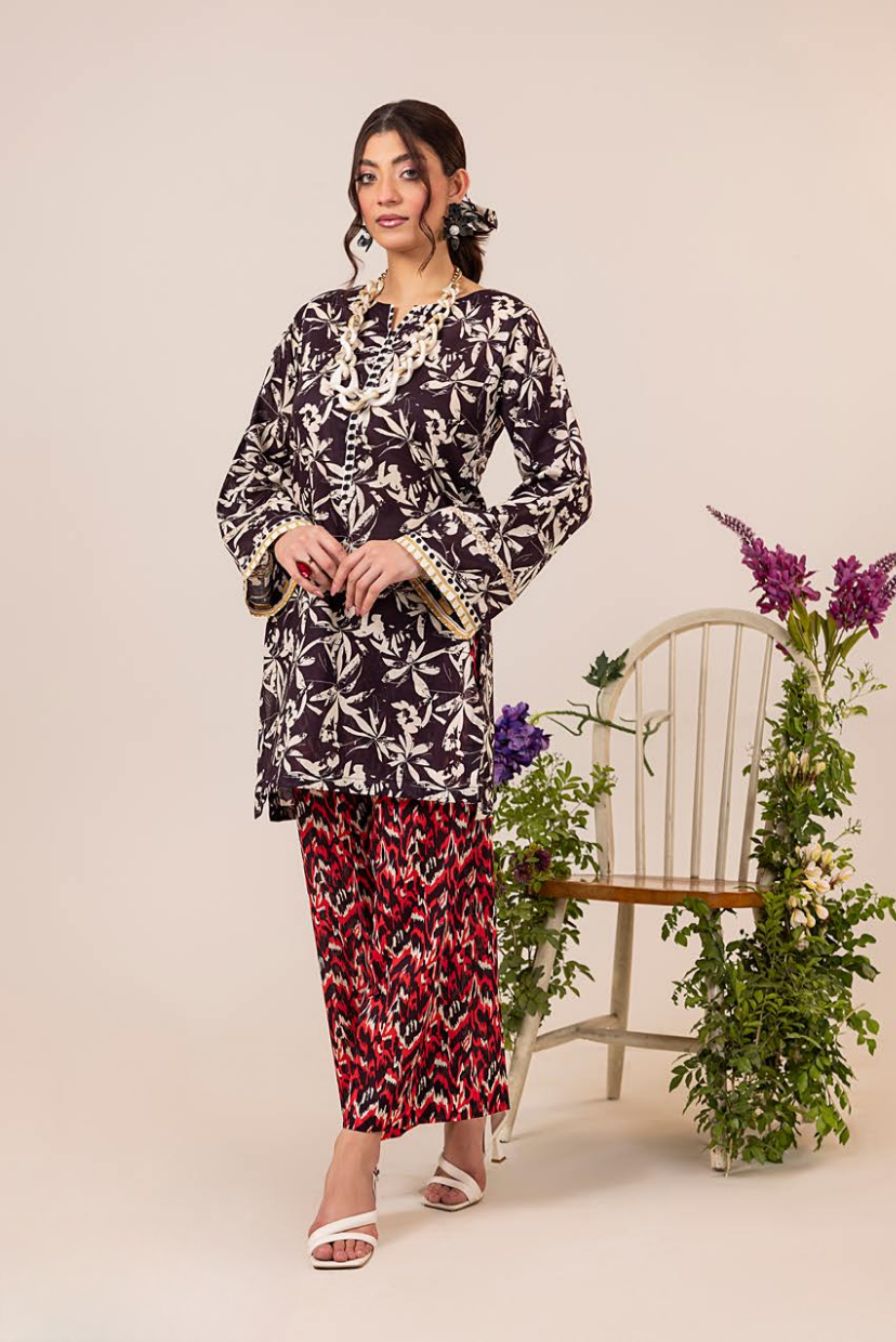 Floral Serenity – 2 PC Lawn Shirt & Trouser