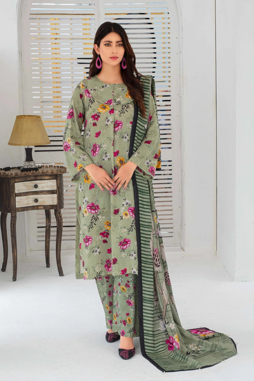 Garden Glory – Digital Print 3PC Viscose Suit