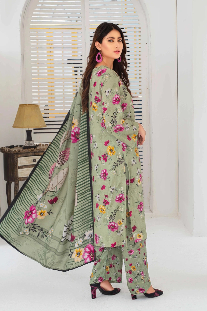 Garden Glory – Digital Print 3PC Viscose Suit