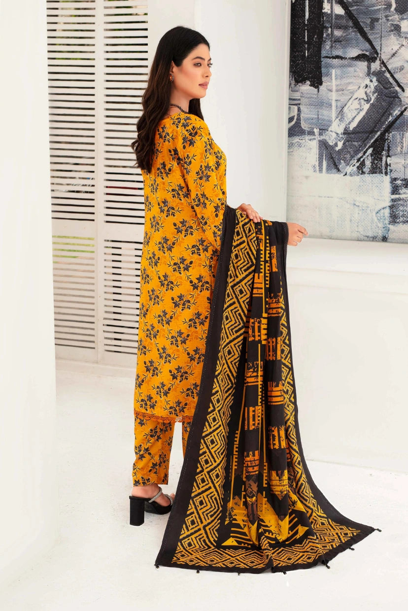 Floral Charm – 3PC Viscose Digital Print Suit