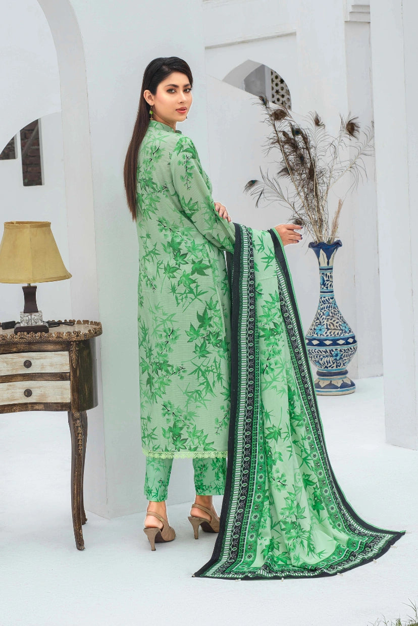 Floral Charm – 3PC Viscose Digital Print Suit