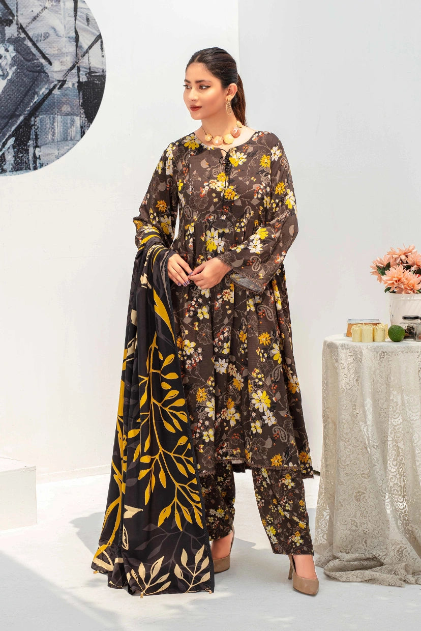 Golden Bloom – Dora Digital Viscose Ensemble