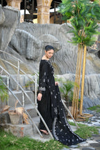 Black 3-Piece Embroidered Khaddar Suit
