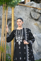 Black 3-Piece Embroidered Khaddar Suit