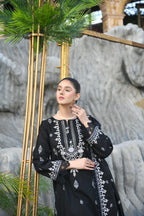 Black 3-Piece Embroidered Khaddar Suit