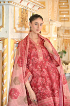 Rosewood Bloom 3-Piece Masoori Khaddar Co-Ord set