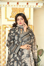 Midnight Cocoa 3-Piece Masoori Khaddar Suit