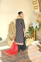 Black Rose 3-Piece Masoori Khaddar Suit