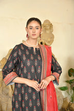 Black Rose 3-Piece Masoori Khaddar Suit