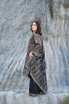 Tribal Black 3-Piece Masoori Khaddar Co-Ord set