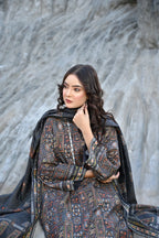 Tribal Black 3-Piece Masoori Khaddar Co-Ord set