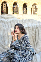 Midnight Floral 3- Piece Printed Khaddar Co-Ord set